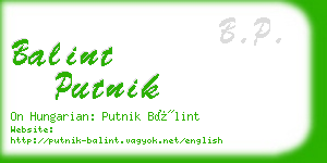 balint putnik business card